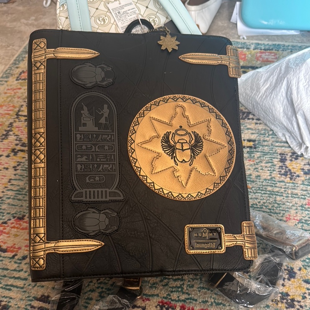 Loungefly Black and Gold Egyptian Backpack